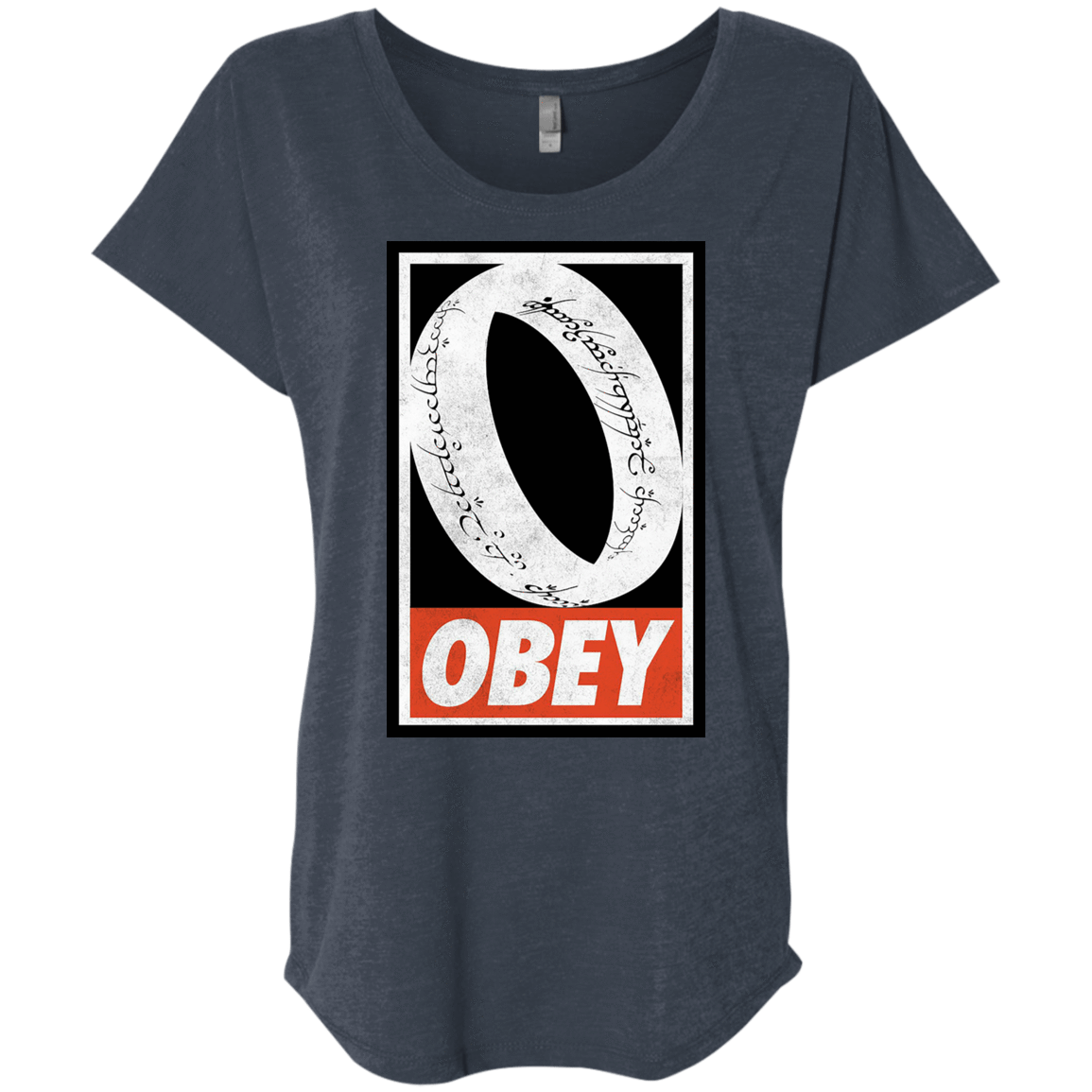 T-Shirts Vintage Navy / X-Small Obey One Ring Triblend Dolman Sleeve