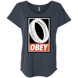 T-Shirts Vintage Navy / X-Small Obey One Ring Triblend Dolman Sleeve