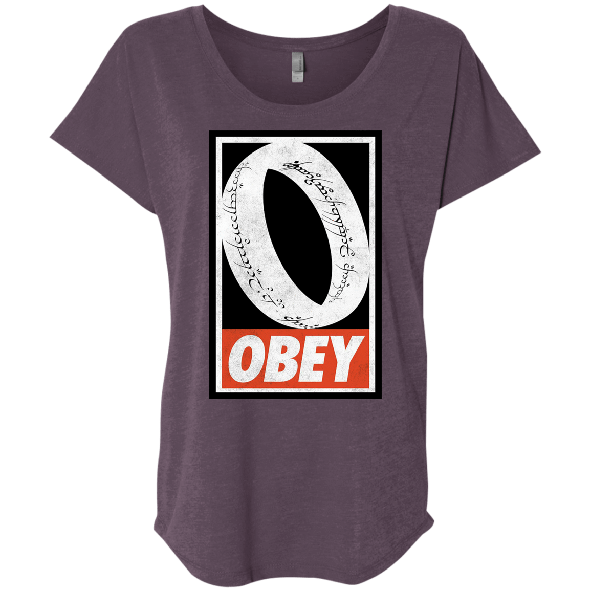 T-Shirts Vintage Purple / X-Small Obey One Ring Triblend Dolman Sleeve