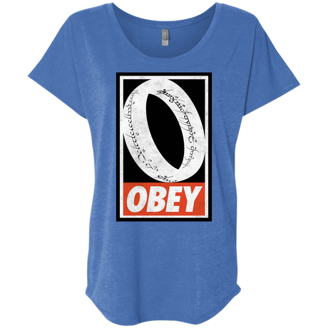 T-Shirts Vintage Royal / X-Small Obey One Ring Triblend Dolman Sleeve