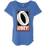 T-Shirts Vintage Royal / X-Small Obey One Ring Triblend Dolman Sleeve