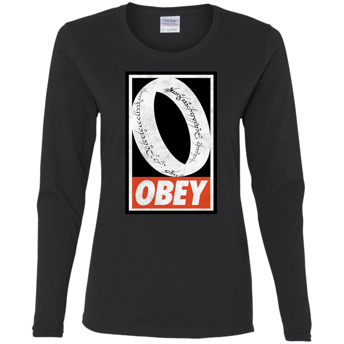 T-Shirts Black / S Obey One Ring Women's Long Sleeve T-Shirt