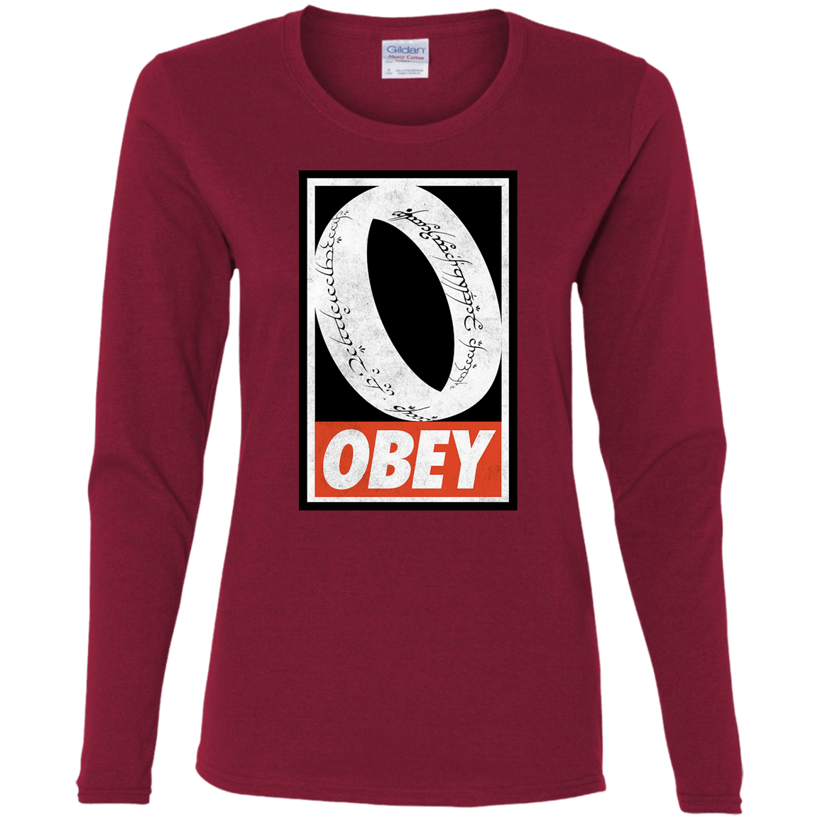 T-Shirts Cardinal / S Obey One Ring Women's Long Sleeve T-Shirt