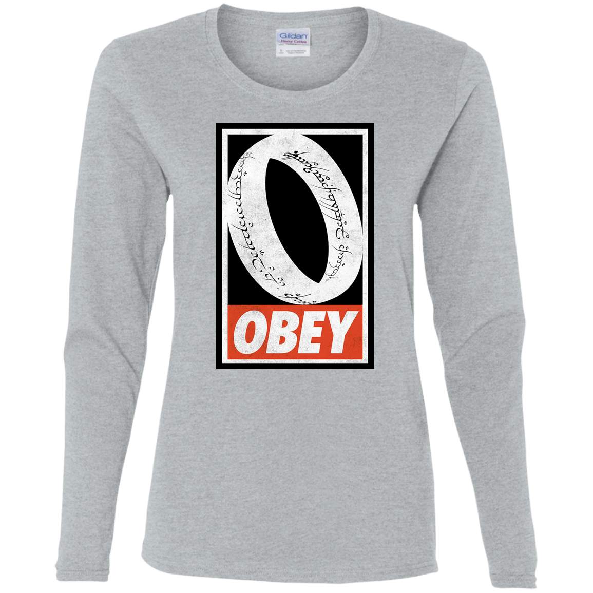 T-Shirts Sport Grey / S Obey One Ring Women's Long Sleeve T-Shirt