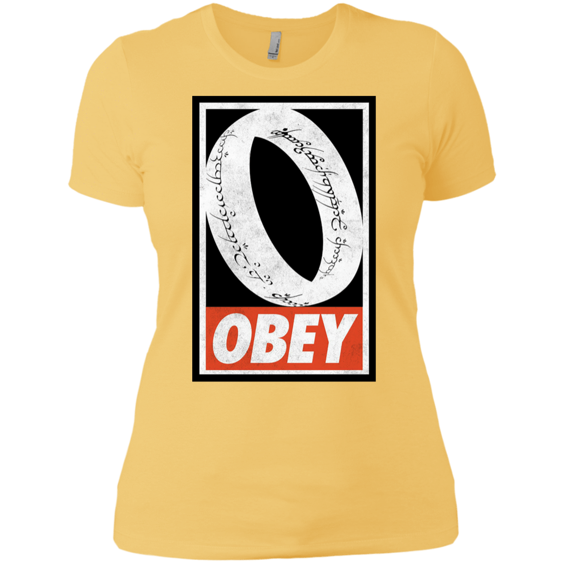 T-Shirts Banana Cream/ / X-Small Obey One Ring Women's Premium T-Shirt