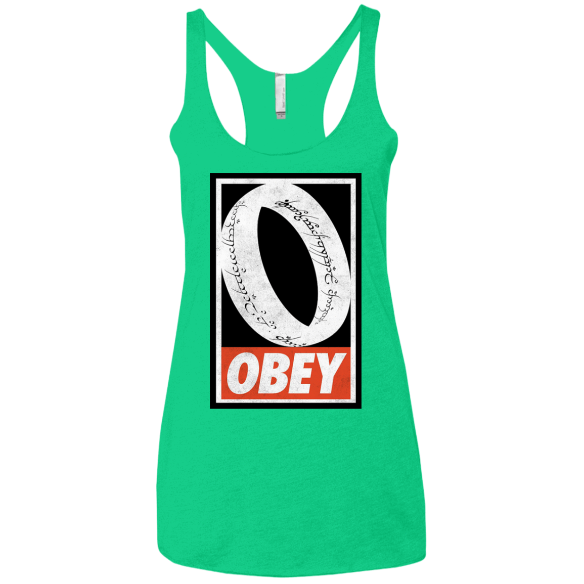 T-Shirts Envy / X-Small Obey One Ring Women's Triblend Racerback Tank