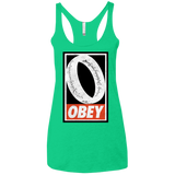 T-Shirts Envy / X-Small Obey One Ring Women's Triblend Racerback Tank