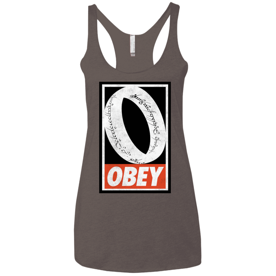 T-Shirts Macchiato / X-Small Obey One Ring Women's Triblend Racerback Tank