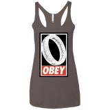 T-Shirts Macchiato / X-Small Obey One Ring Women's Triblend Racerback Tank