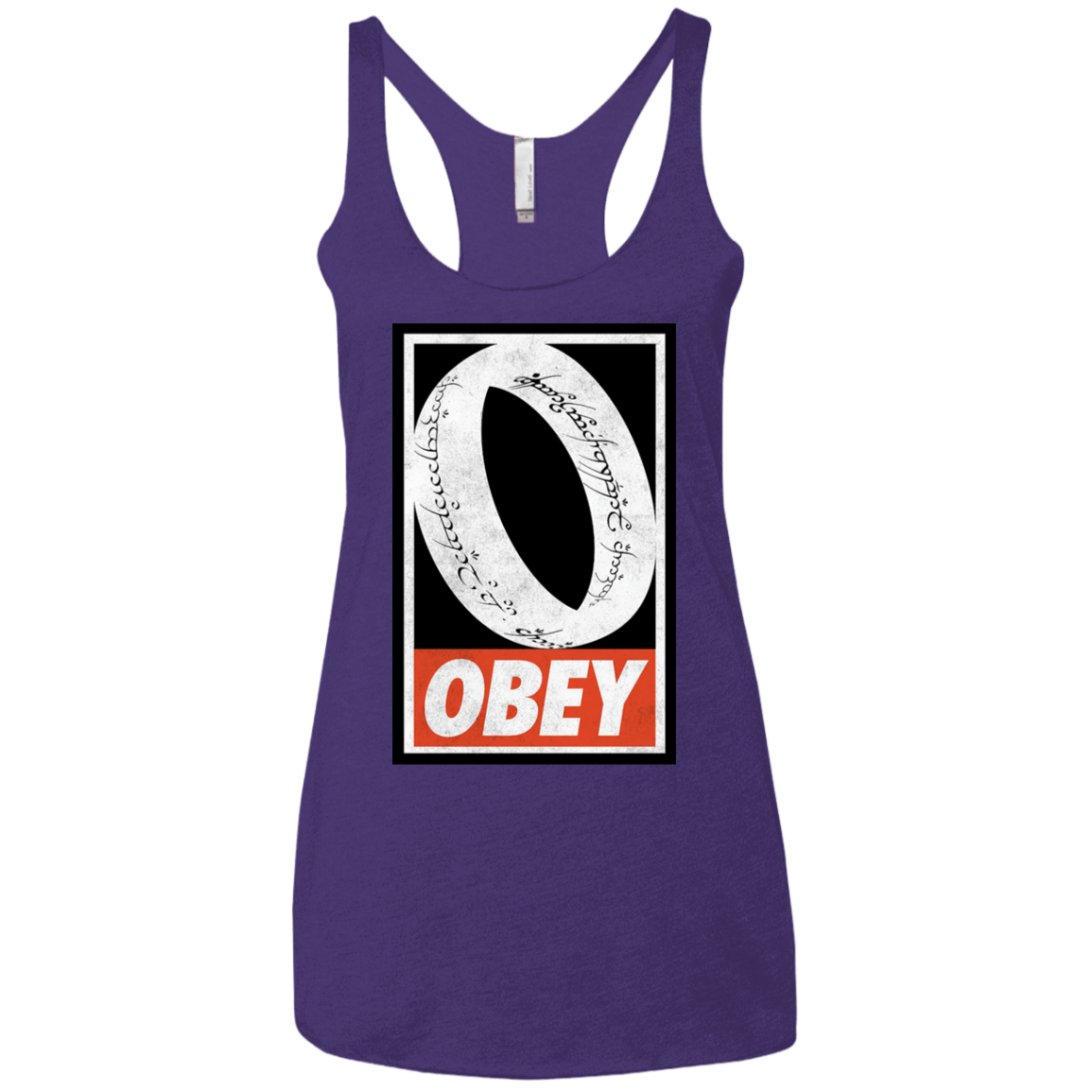 T-Shirts Purple Rush / X-Small Obey One Ring Women's Triblend Racerback Tank