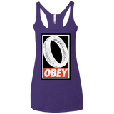 T-Shirts Purple Rush / X-Small Obey One Ring Women's Triblend Racerback Tank