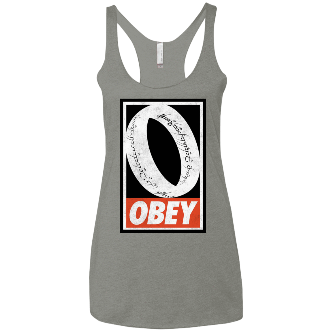 T-Shirts Venetian Grey / X-Small Obey One Ring Women's Triblend Racerback Tank