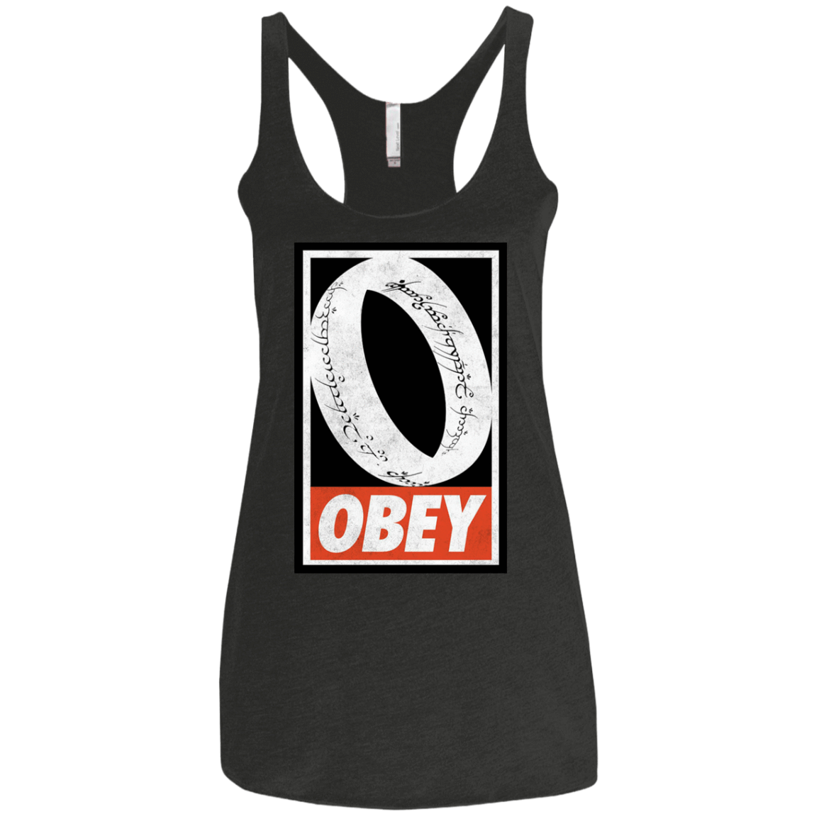 T-Shirts Vintage Black / X-Small Obey One Ring Women's Triblend Racerback Tank
