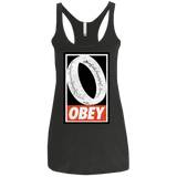 T-Shirts Vintage Black / X-Small Obey One Ring Women's Triblend Racerback Tank