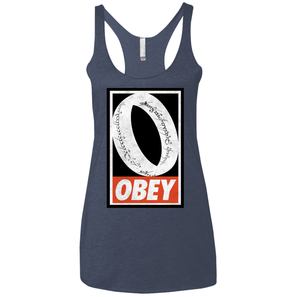 T-Shirts Vintage Navy / X-Small Obey One Ring Women's Triblend Racerback Tank