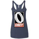 T-Shirts Vintage Navy / X-Small Obey One Ring Women's Triblend Racerback Tank