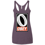 T-Shirts Vintage Purple / X-Small Obey One Ring Women's Triblend Racerback Tank