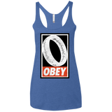 T-Shirts Vintage Royal / X-Small Obey One Ring Women's Triblend Racerback Tank