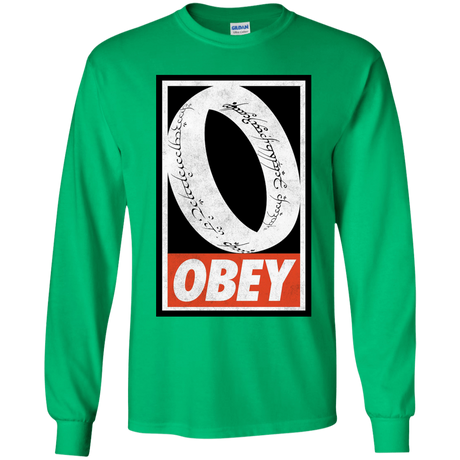T-Shirts Irish Green / YS Obey One Ring Youth Long Sleeve T-Shirt