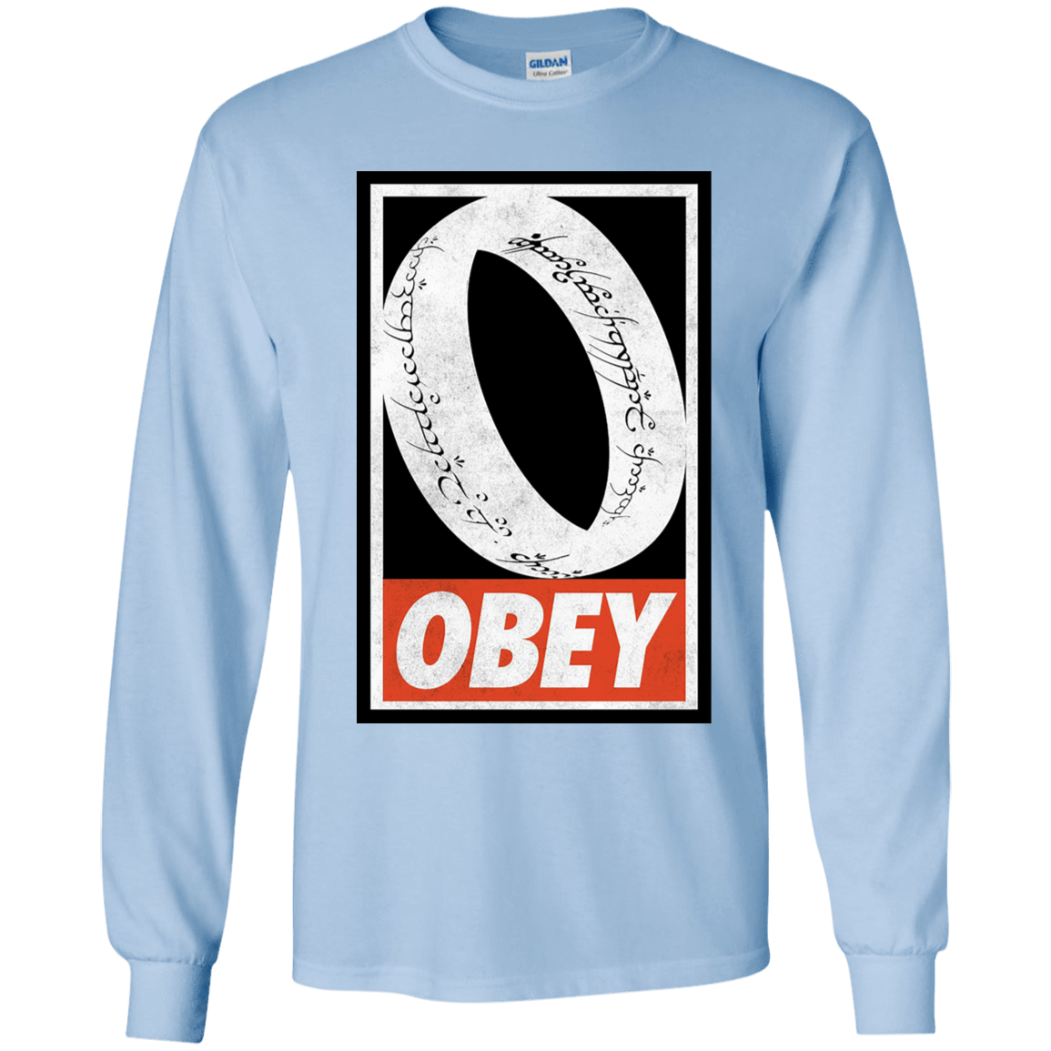 T-Shirts Light Blue / YS Obey One Ring Youth Long Sleeve T-Shirt
