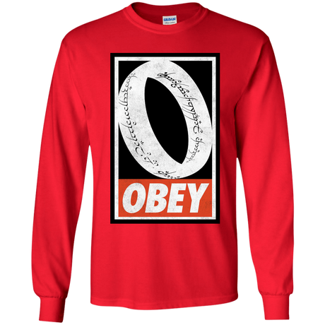 T-Shirts Red / YS Obey One Ring Youth Long Sleeve T-Shirt