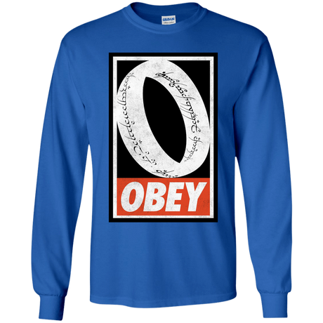 T-Shirts Royal / YS Obey One Ring Youth Long Sleeve T-Shirt