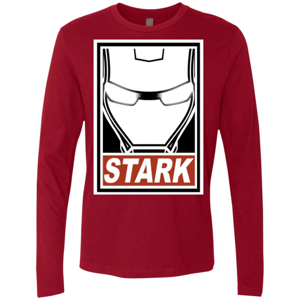 T-Shirts Cardinal / Small Obey Stark Men's Premium Long Sleeve