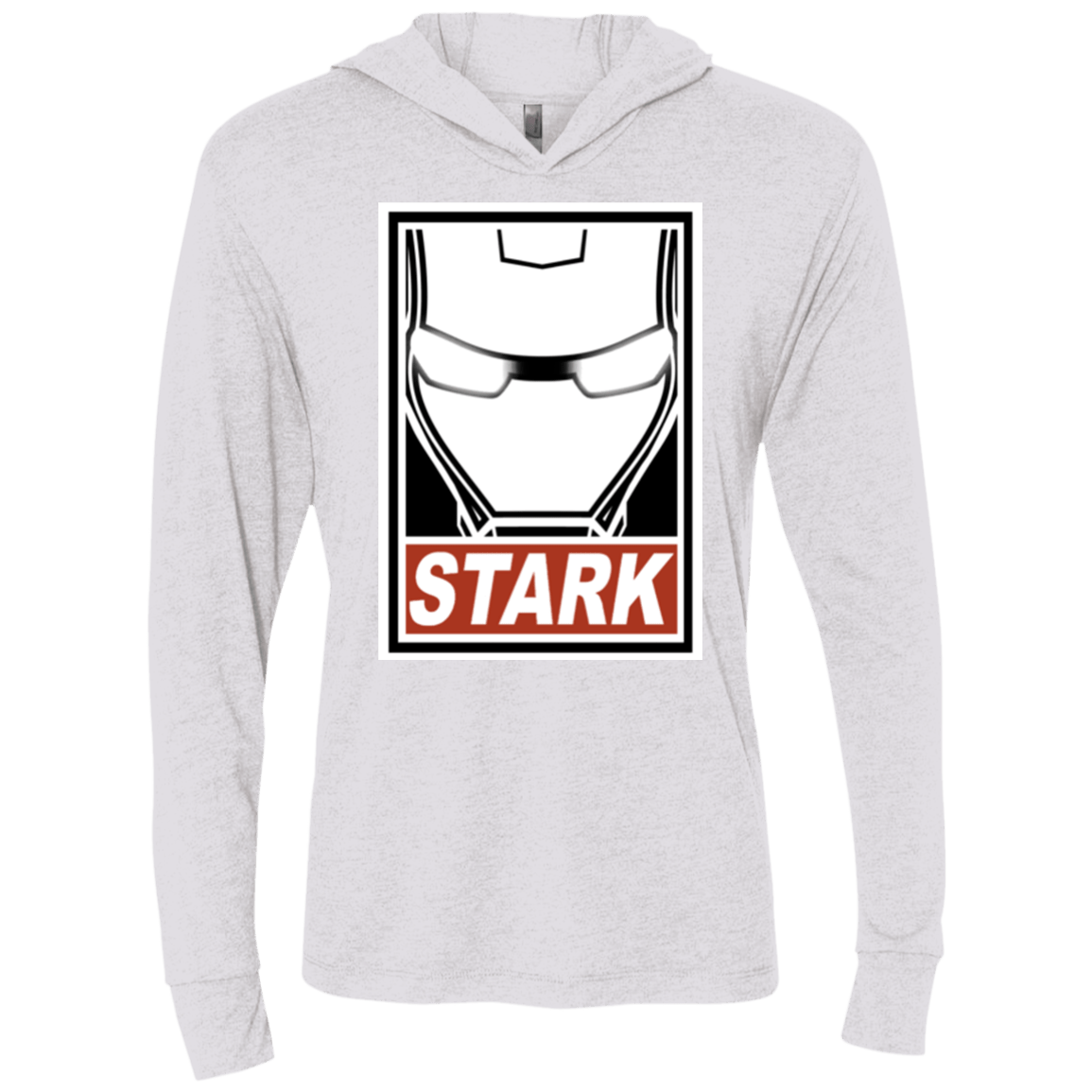 T-Shirts Heather White / X-Small Obey Stark Triblend Long Sleeve Hoodie Tee