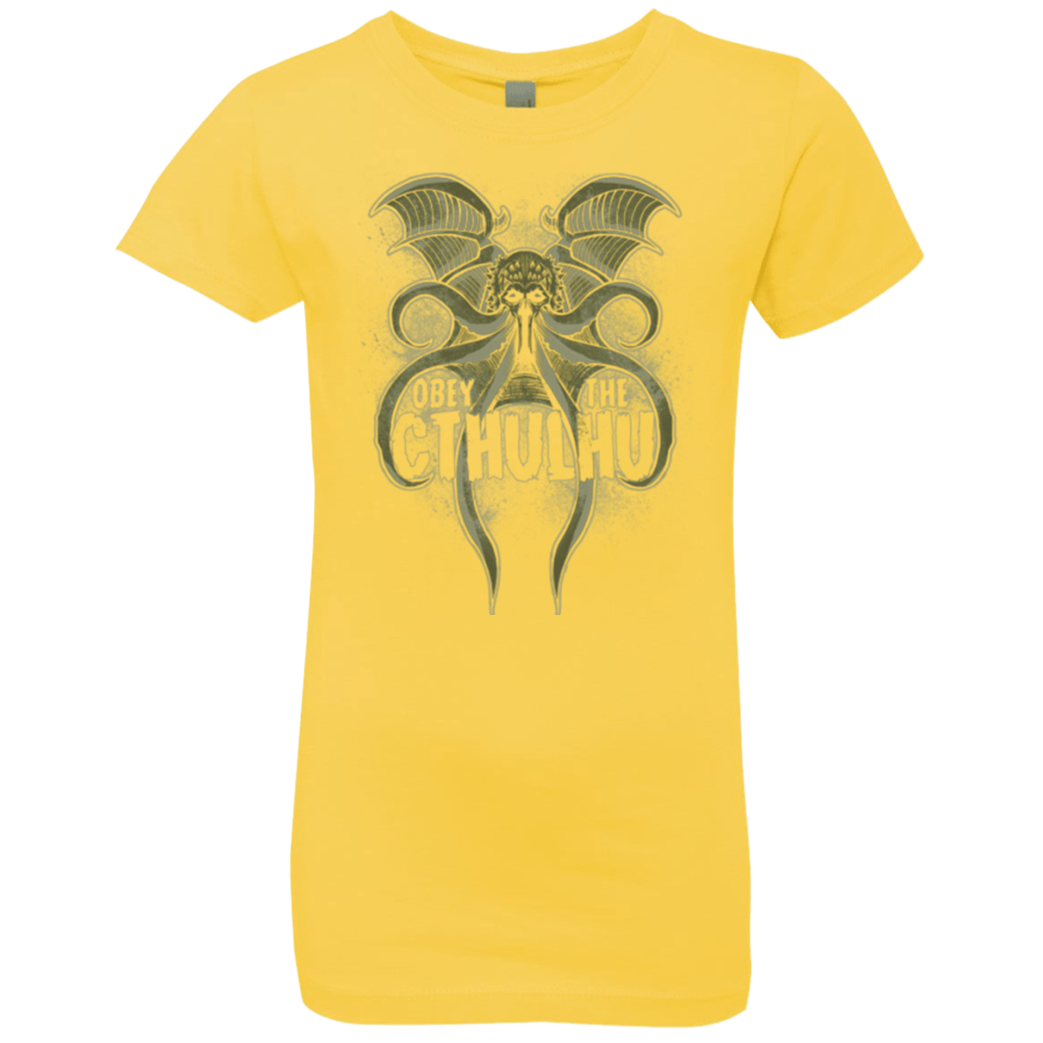 T-Shirts Vibrant Yellow / YXS Obey the Cthulhu Girls Premium T-Shirt