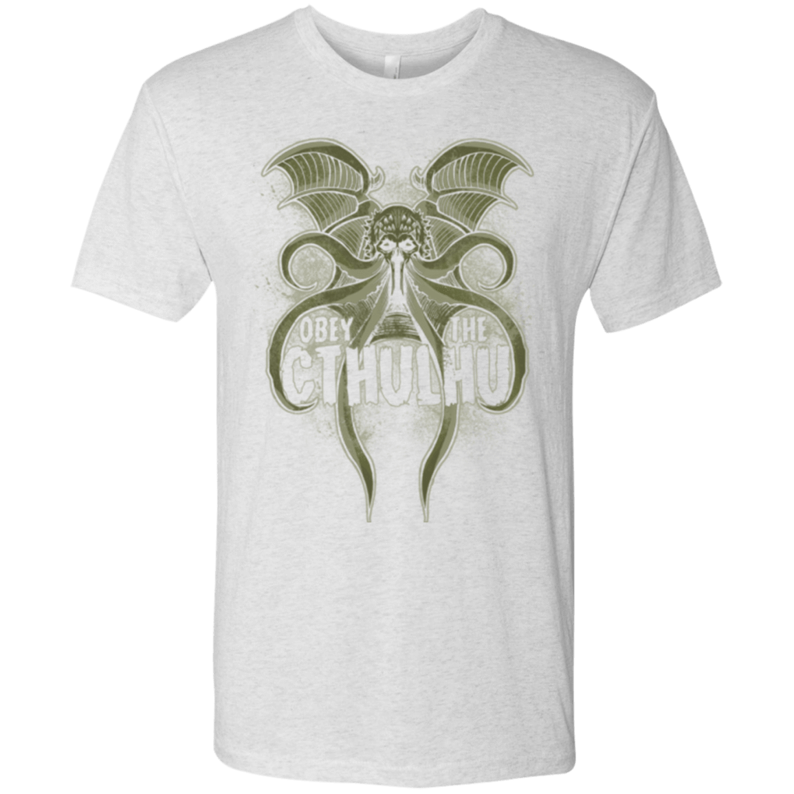 T-Shirts Heather White / Small Obey the Cthulhu Men's Triblend T-Shirt