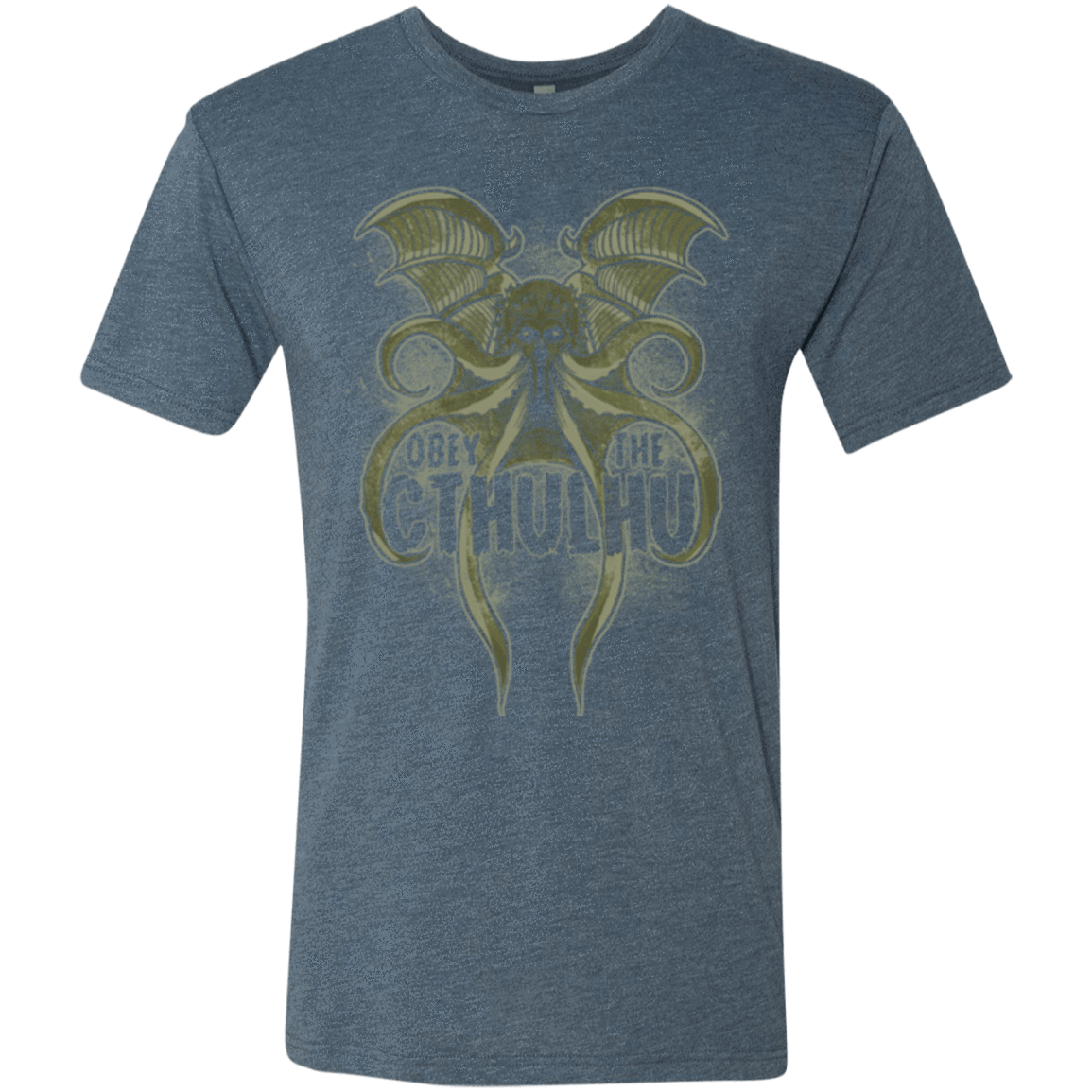 T-Shirts Indigo / Small Obey the Cthulhu Men's Triblend T-Shirt