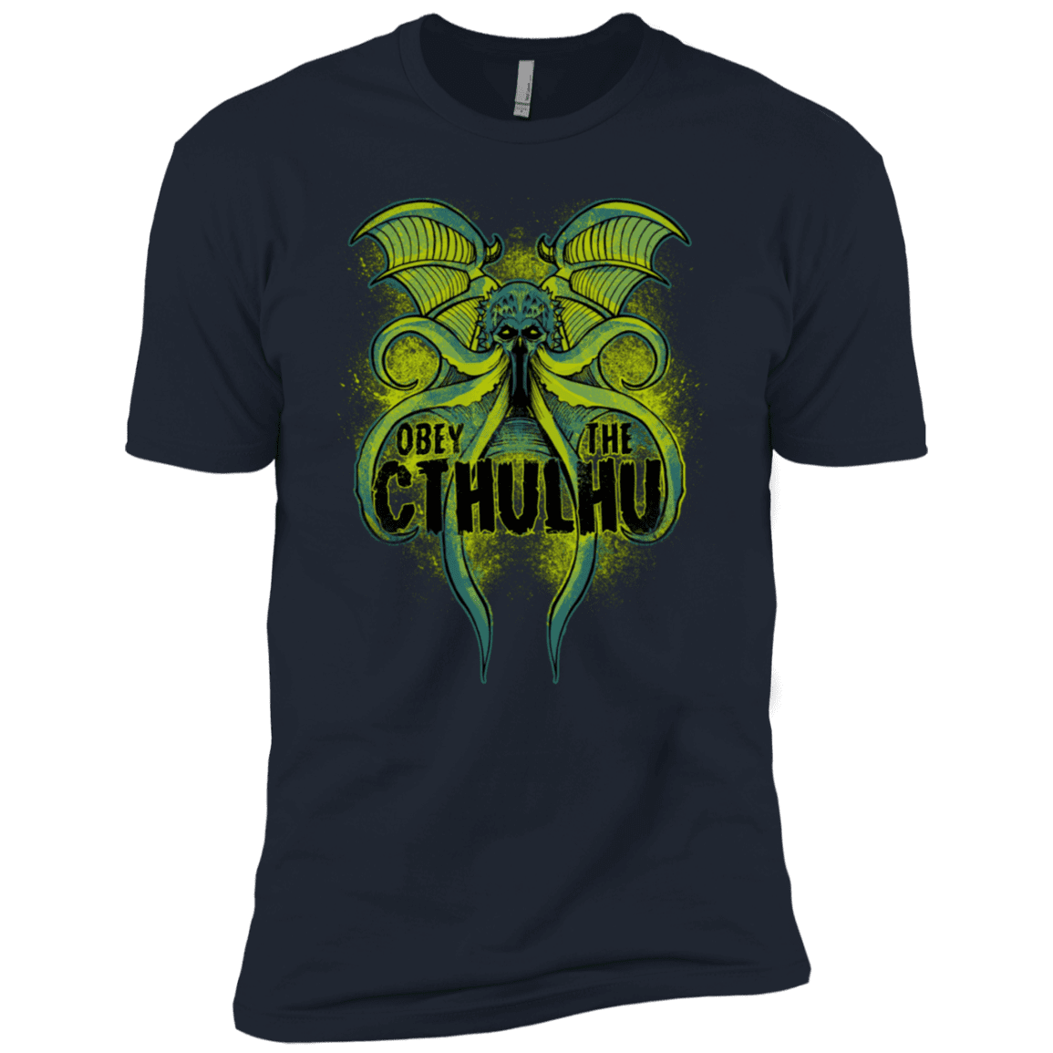 T-Shirts Midnight Navy / YXS Obey the Cthulhu Neon Boys Premium T-Shirt