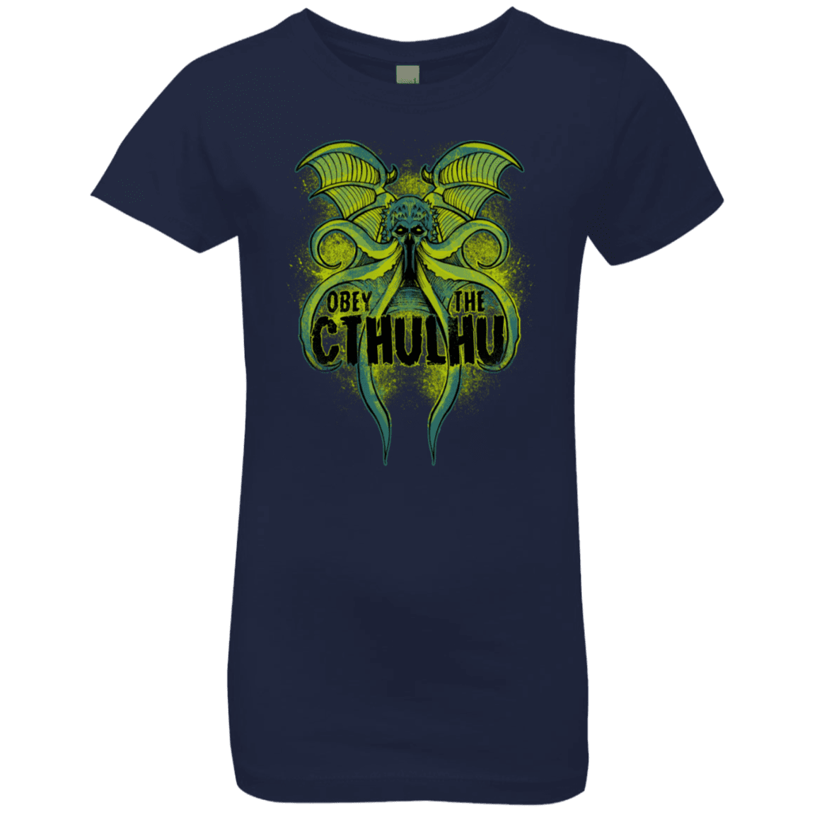 T-Shirts Midnight Navy / YXS Obey the Cthulhu Neon Girls Premium T-Shirt