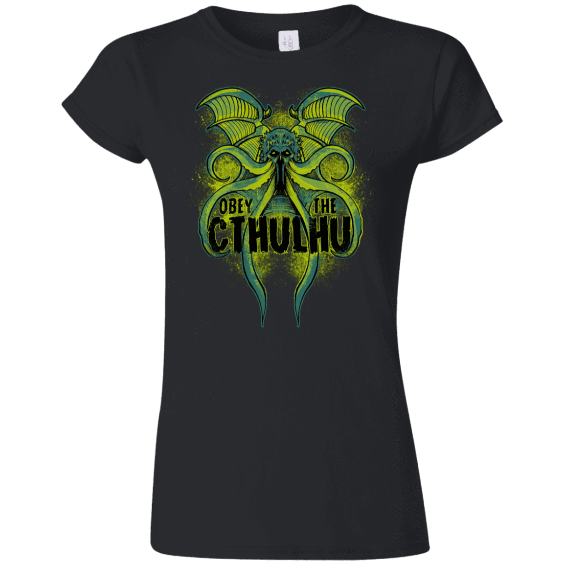 T-Shirts Black / S Obey the Cthulhu Neon Junior Slimmer-Fit T-Shirt