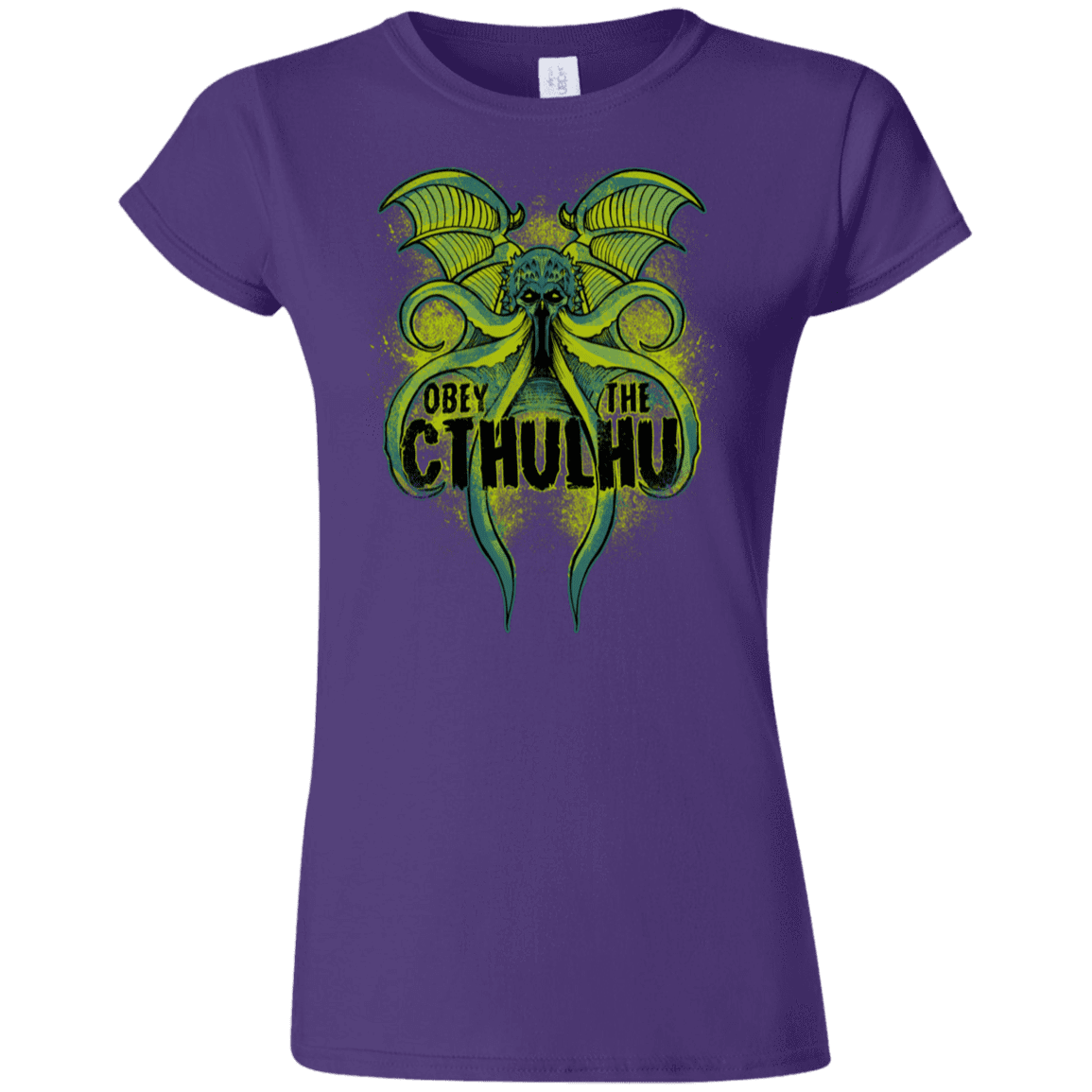 T-Shirts Purple / S Obey the Cthulhu Neon Junior Slimmer-Fit T-Shirt