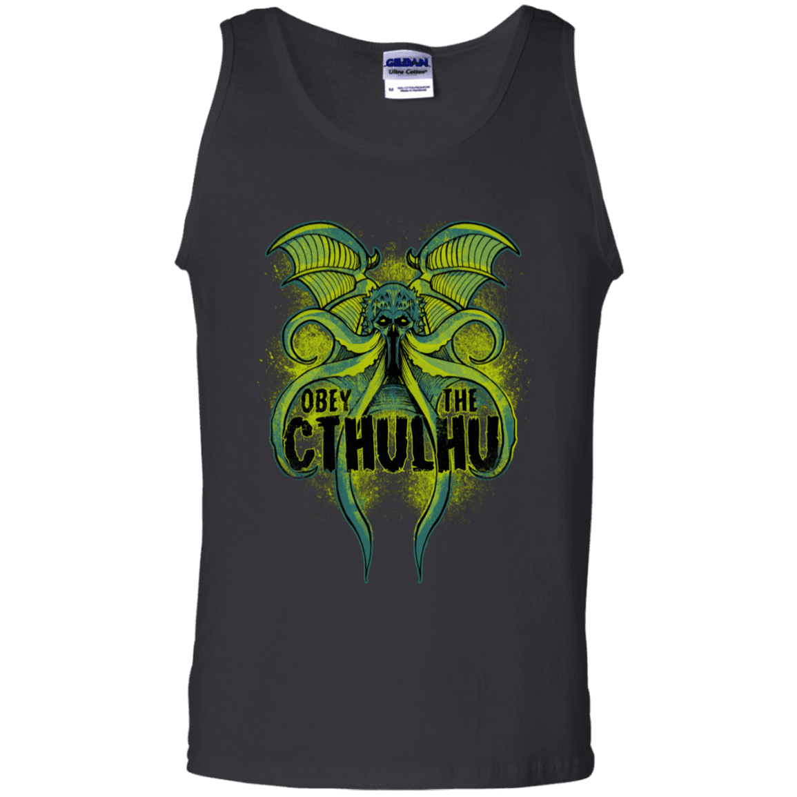 T-Shirts Black / S Obey the Cthulhu Neon Men's Tank Top