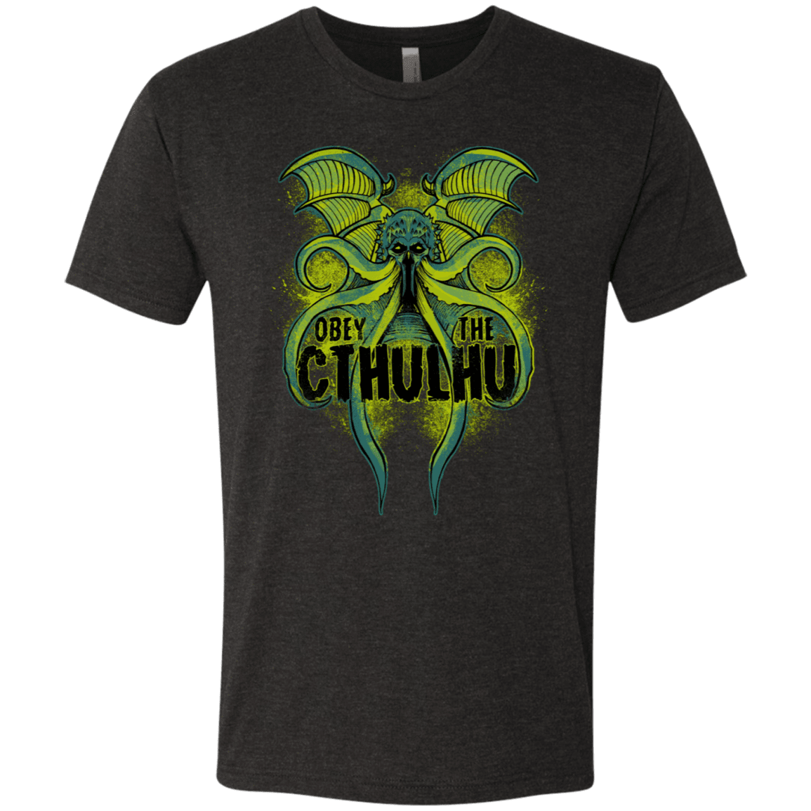 T-Shirts Vintage Black / S Obey the Cthulhu Neon Men's Triblend T-Shirt