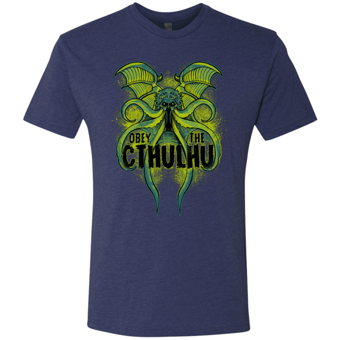 T-Shirts Vintage Navy / S Obey the Cthulhu Neon Men's Triblend T-Shirt
