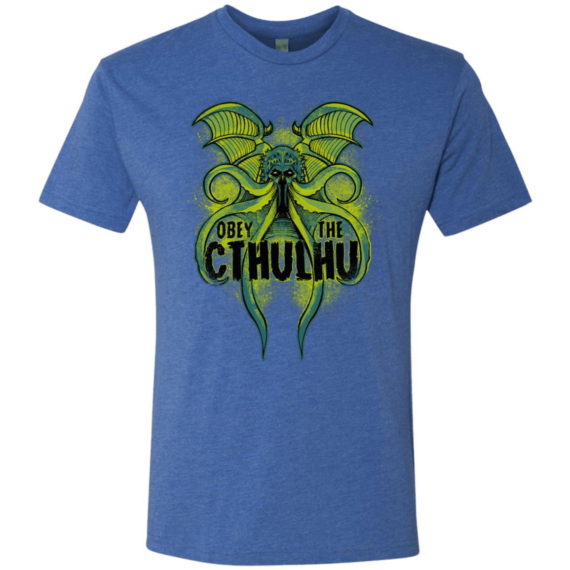 T-Shirts Vintage Royal / S Obey the Cthulhu Neon Men's Triblend T-Shirt