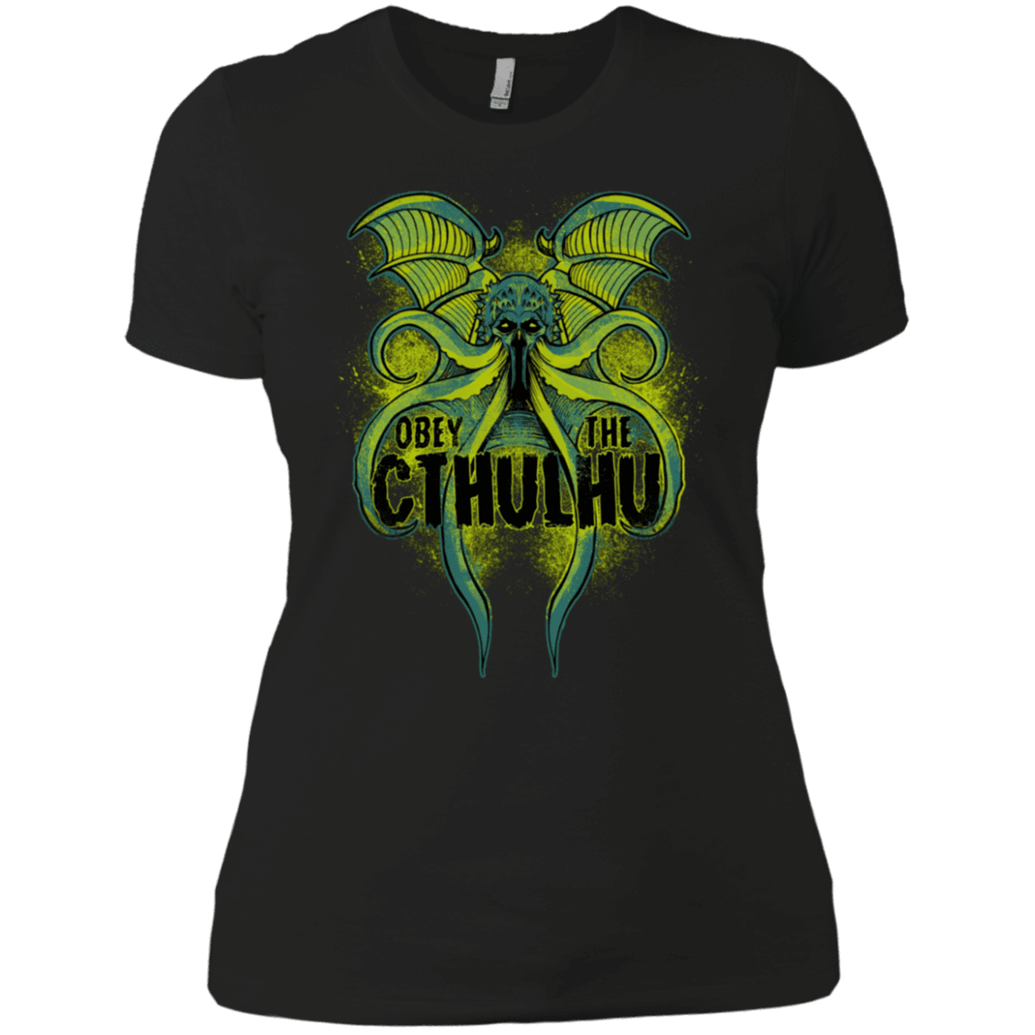 T-Shirts Black / X-Small Obey the Cthulhu Neon Women's Premium T-Shirt