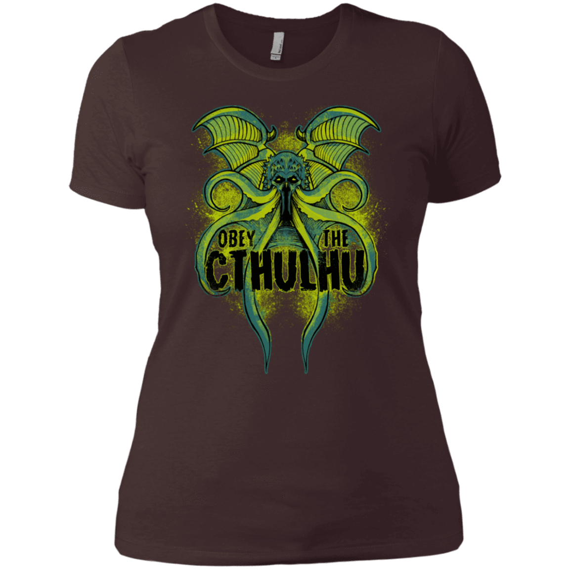 T-Shirts Dark Chocolate / X-Small Obey the Cthulhu Neon Women's Premium T-Shirt