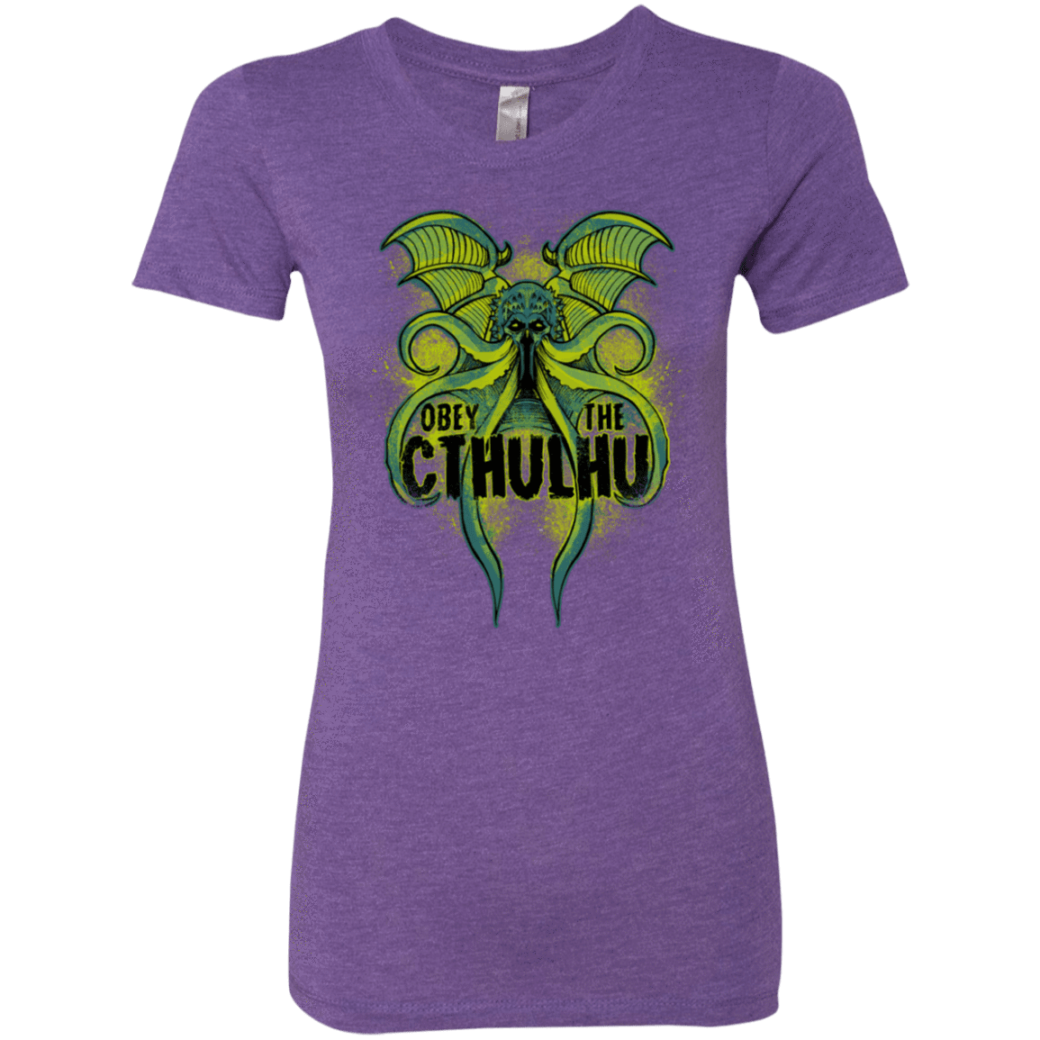T-Shirts Purple Rush / S Obey the Cthulhu Neon Women's Triblend T-Shirt