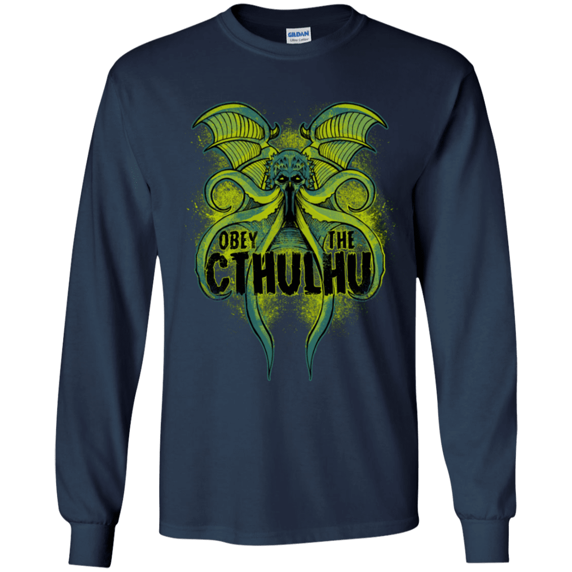 T-Shirts Navy / YS Obey the Cthulhu Neon Youth Long Sleeve T-Shirt