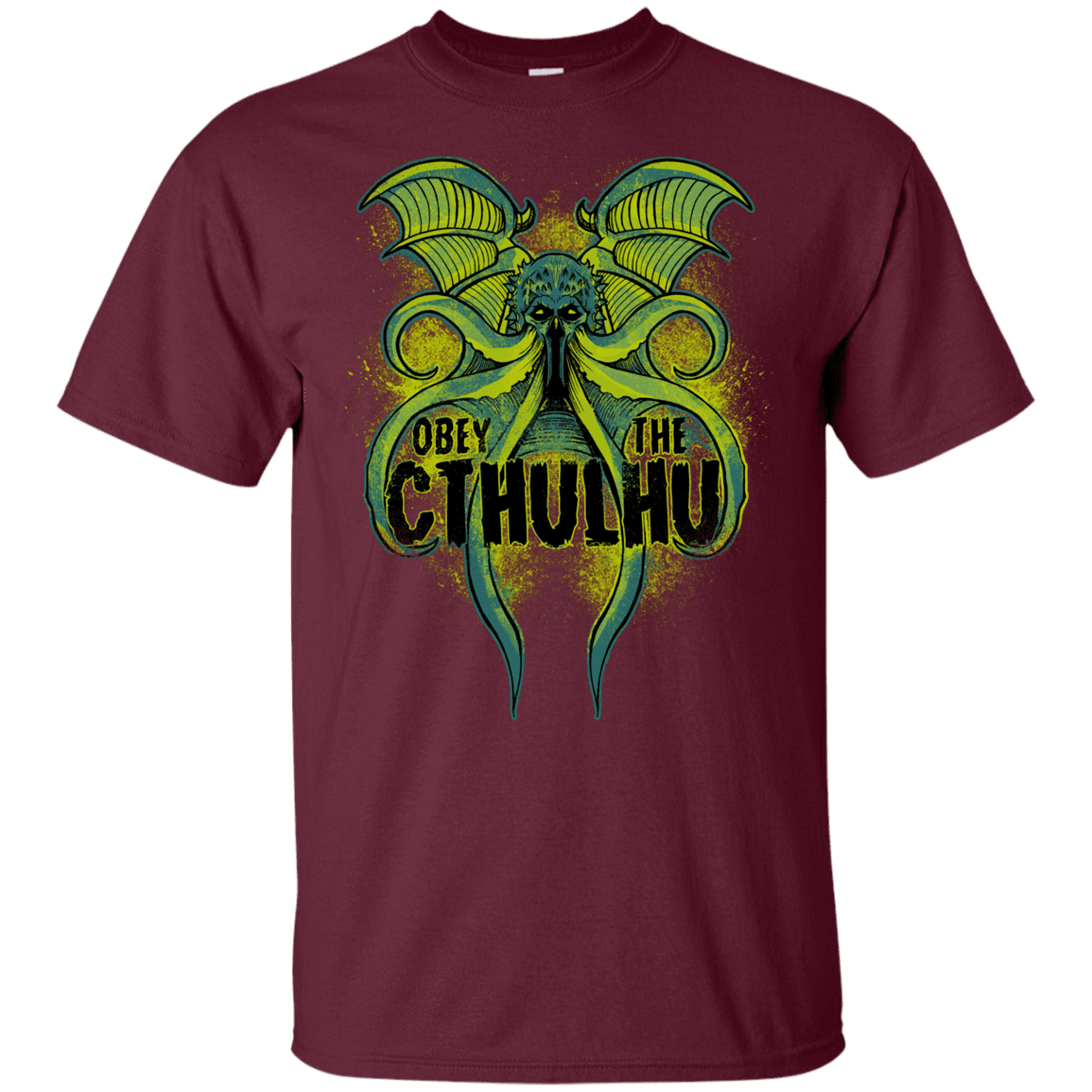 T-Shirts Maroon / YXS Obey the Cthulhu Neon Youth T-Shirt