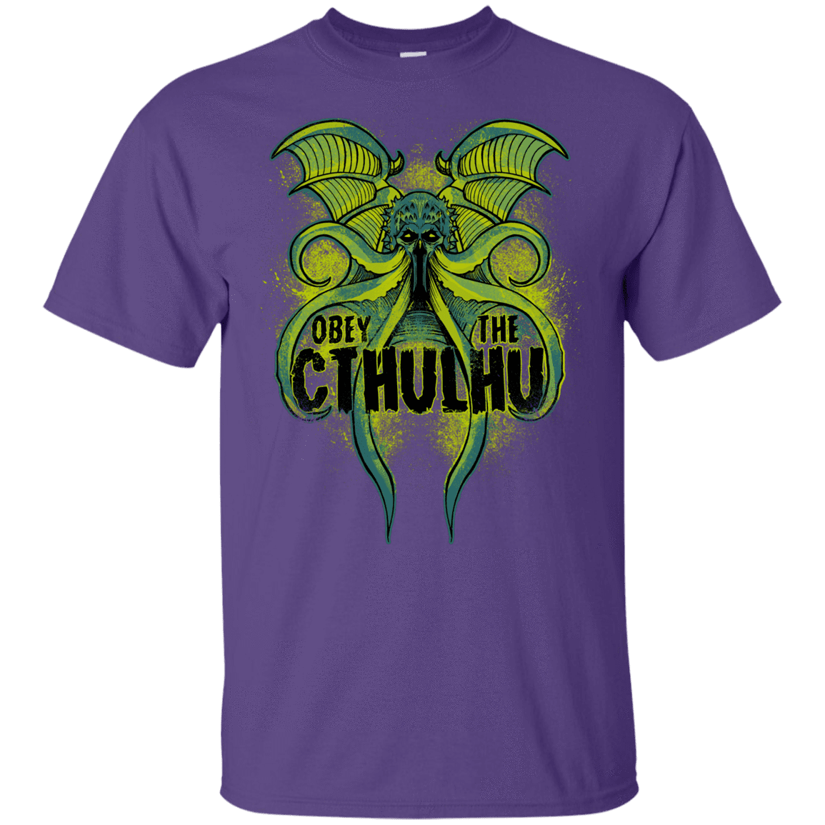 T-Shirts Purple / YXS Obey the Cthulhu Neon Youth T-Shirt