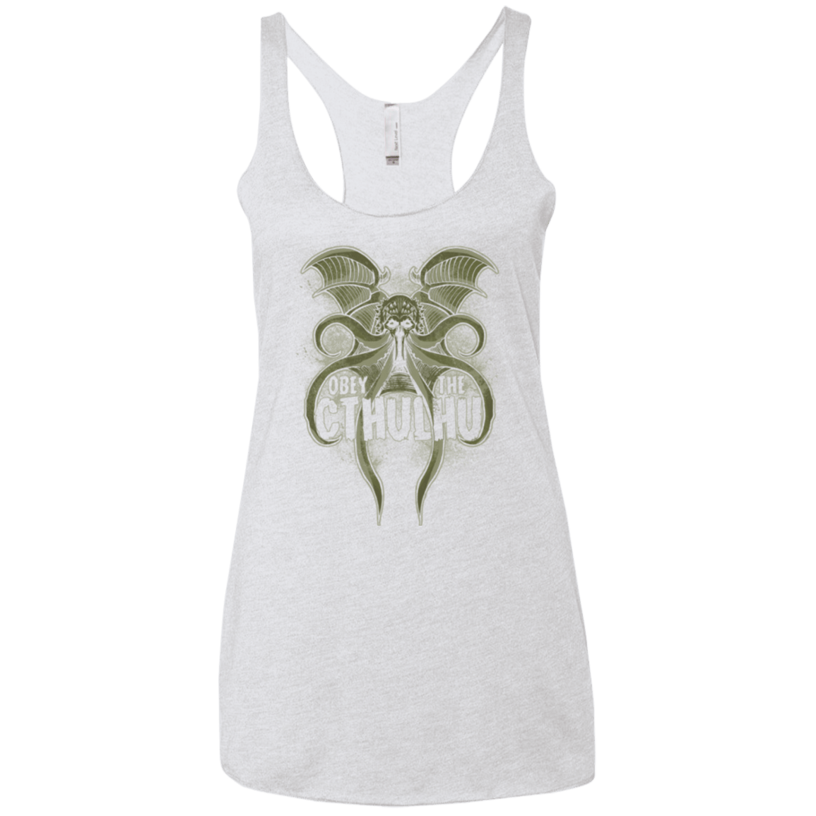 Obey the Cthulhu Women's Triblend Racerback Tank