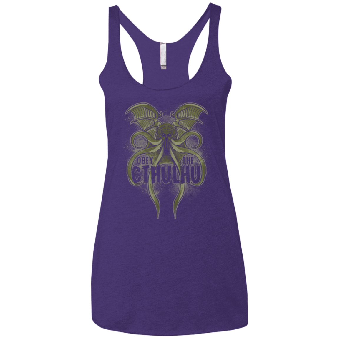 Obey the Cthulhu Women's Triblend Racerback Tank