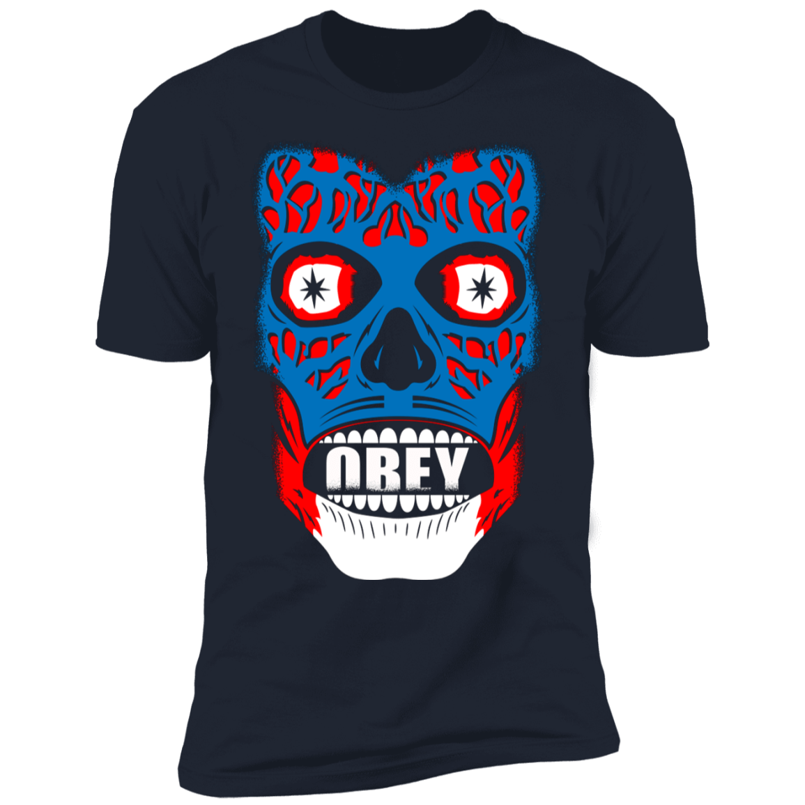 T-Shirts Midnight Navy / S Obey They Live Men's Premium T-Shirt
