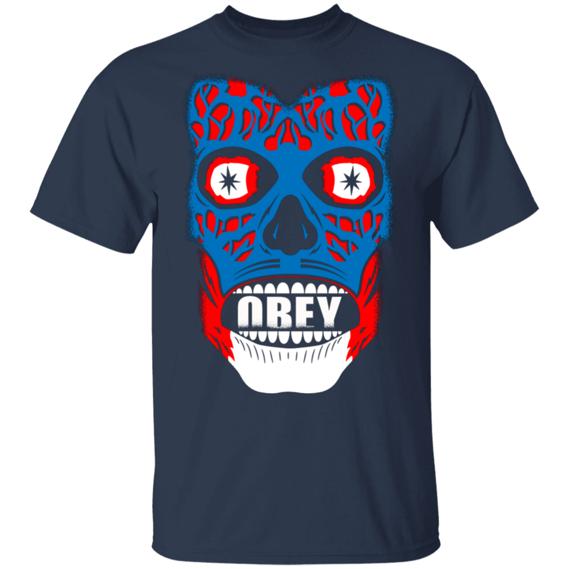 T-Shirts Navy / S Obey They Live T-Shirt