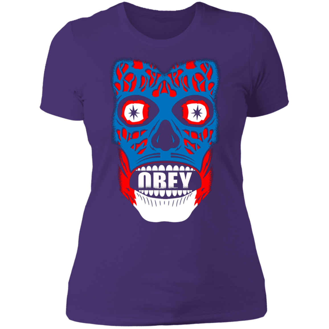 T-Shirts Purple Rush/ / S Obey They Live Women's Premium T-Shirt